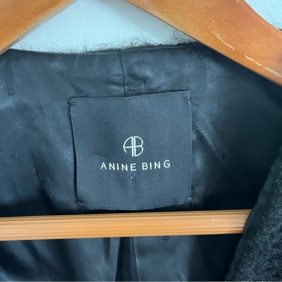 ANINE BING Anitta Black Boucle Tweed Jacket with Gold Buttons - Picture 9 of 11